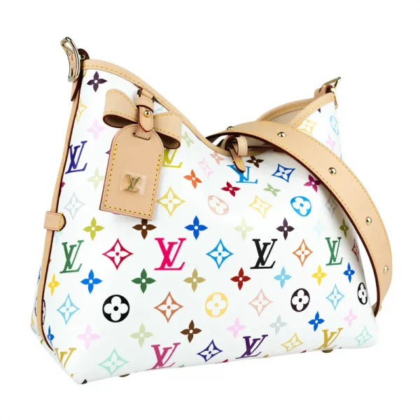 【Louis Vuitton / LV】村上隆聯名款 Monogram CarryAll PM 白彩塗層帆布肩背包
