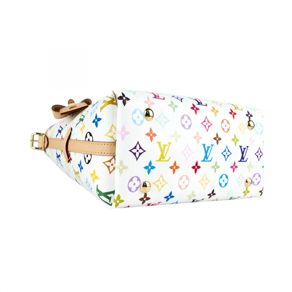 【Louis Vuitton / LV】村上隆聯名款 Monogram CarryAll PM 白彩塗層帆布肩背包