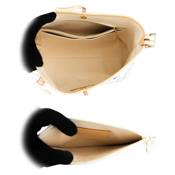 【Louis Vuitton / LV】村上隆聯名款 Monogram CarryAll PM 白彩塗層帆布肩背包