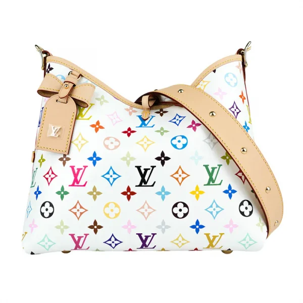 【Louis Vuitton / LV】村上隆聯名款 Monogram CarryAll PM 白彩塗層帆布肩背包